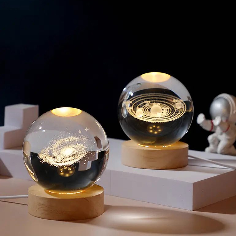 3D нічник Кришталева куля Галактика