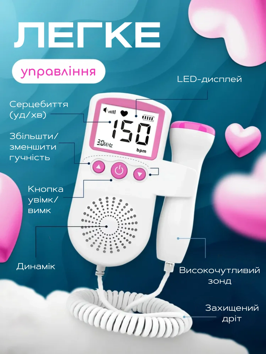 Портативний фетальний доплер