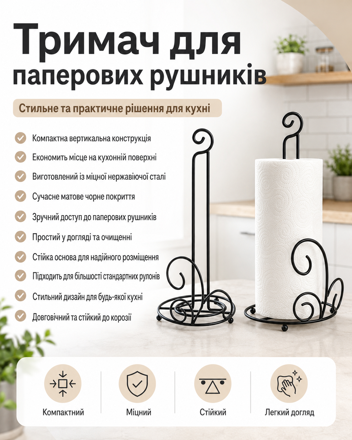 Держатель для бумажных полотенец Edenberg EB-18712