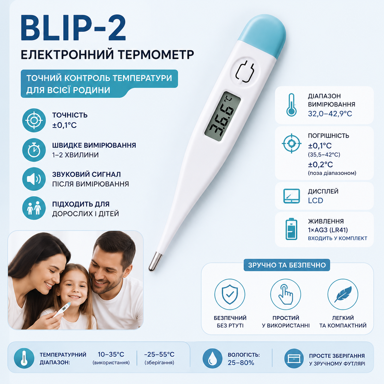 Электронный термометр BLIP-2 цифровой градусник