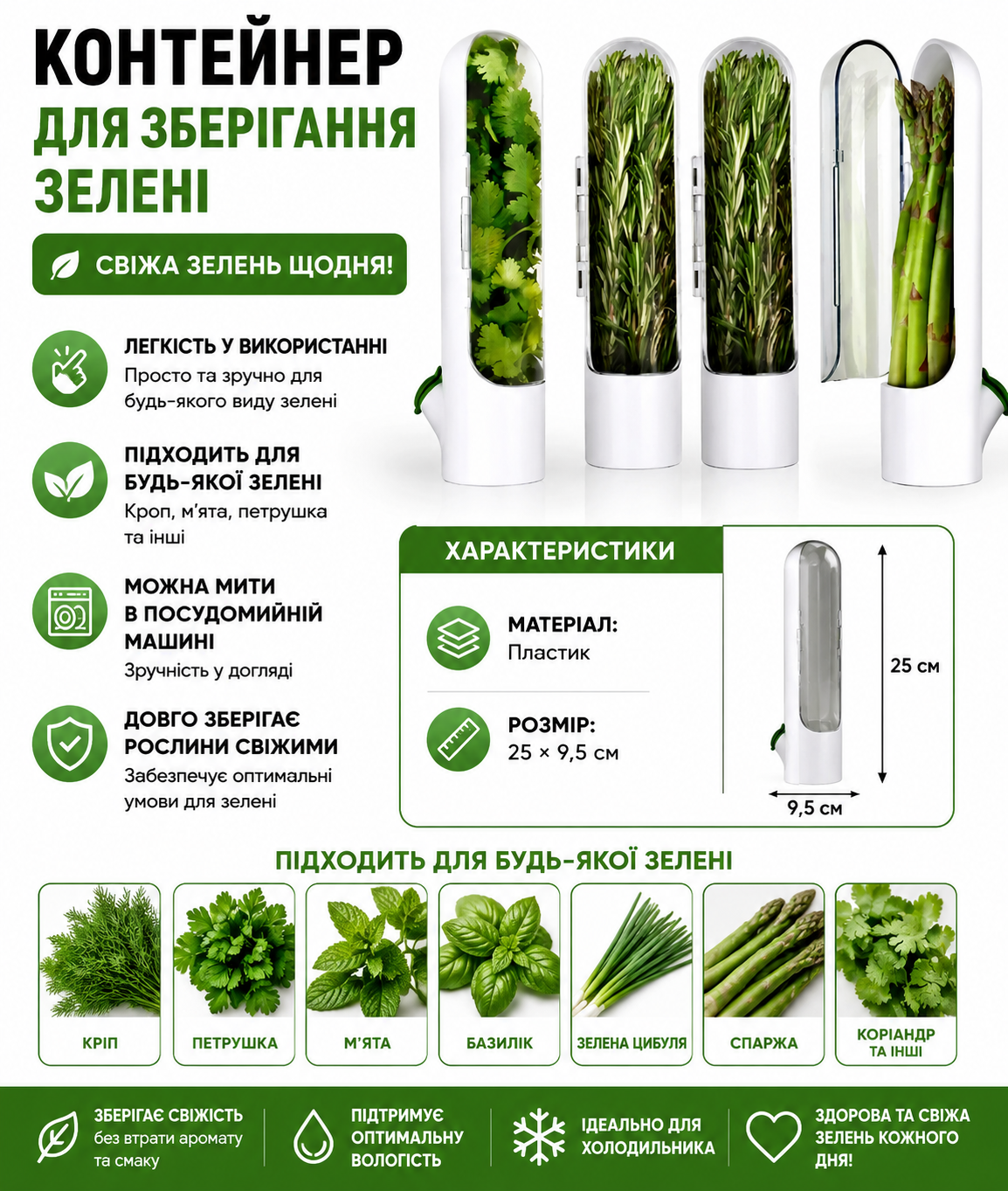 Контейнер для зелені купити Україна