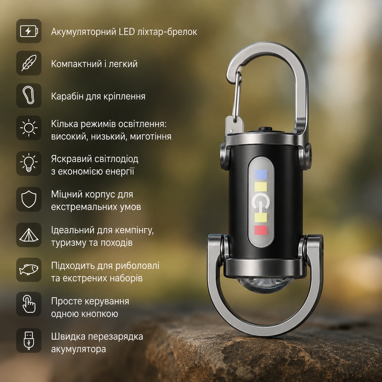 Кемпинговый фонарь-брелок XY 823 купить Украина