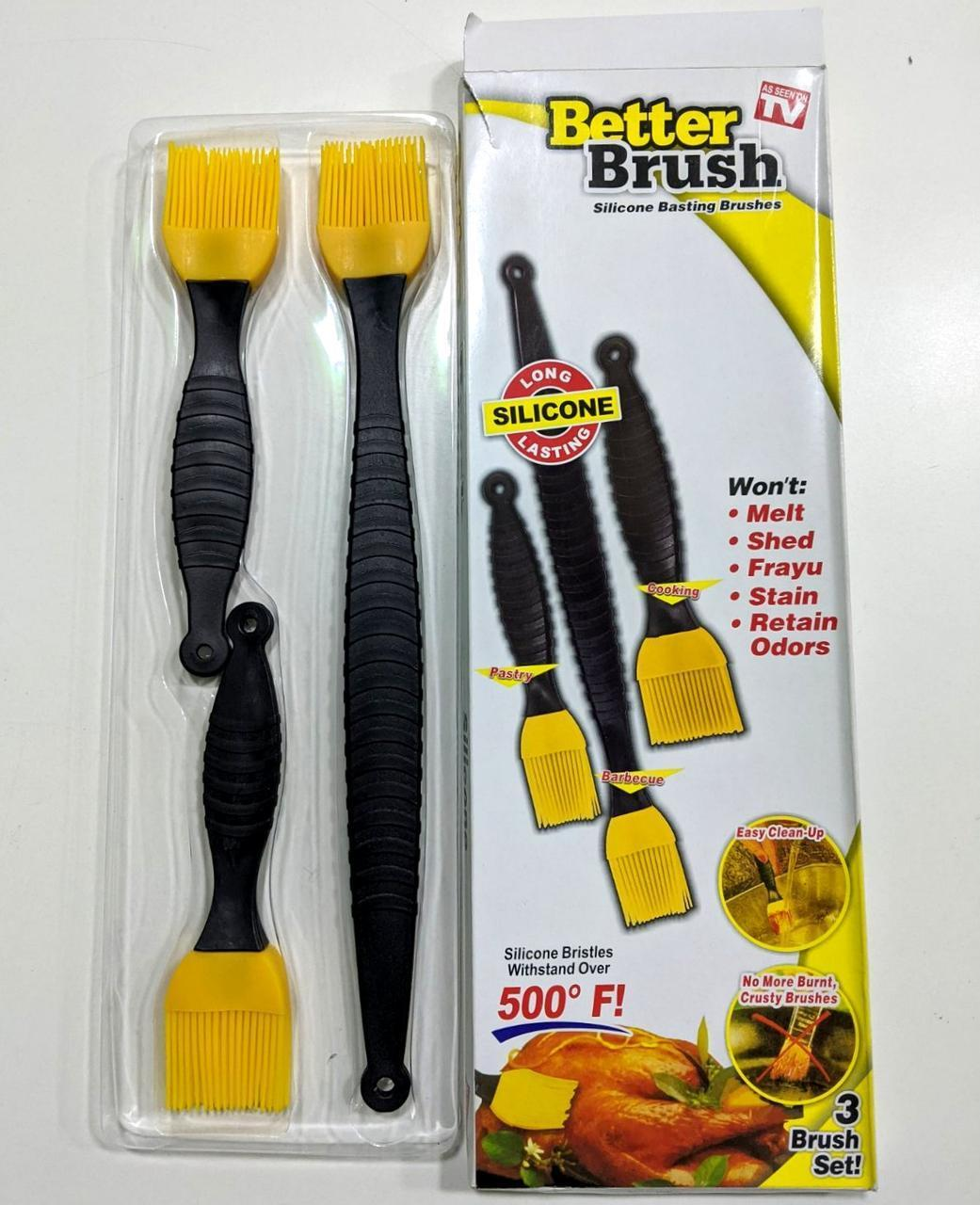 Набор силиконовых кондитерских кистей Better Brush, 3 шт