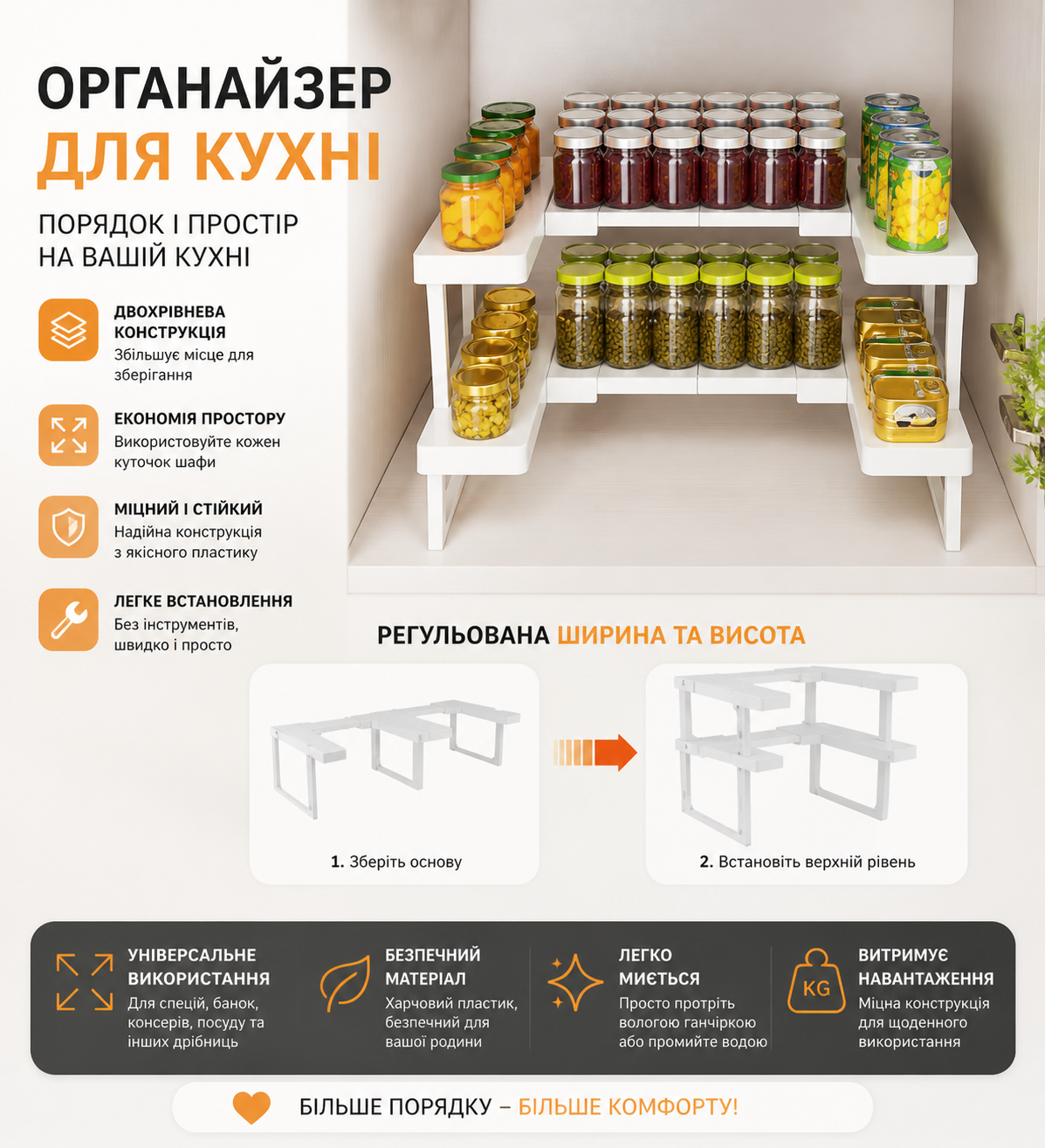 Полка органайзер для специй Spicy Shelf купить Украина