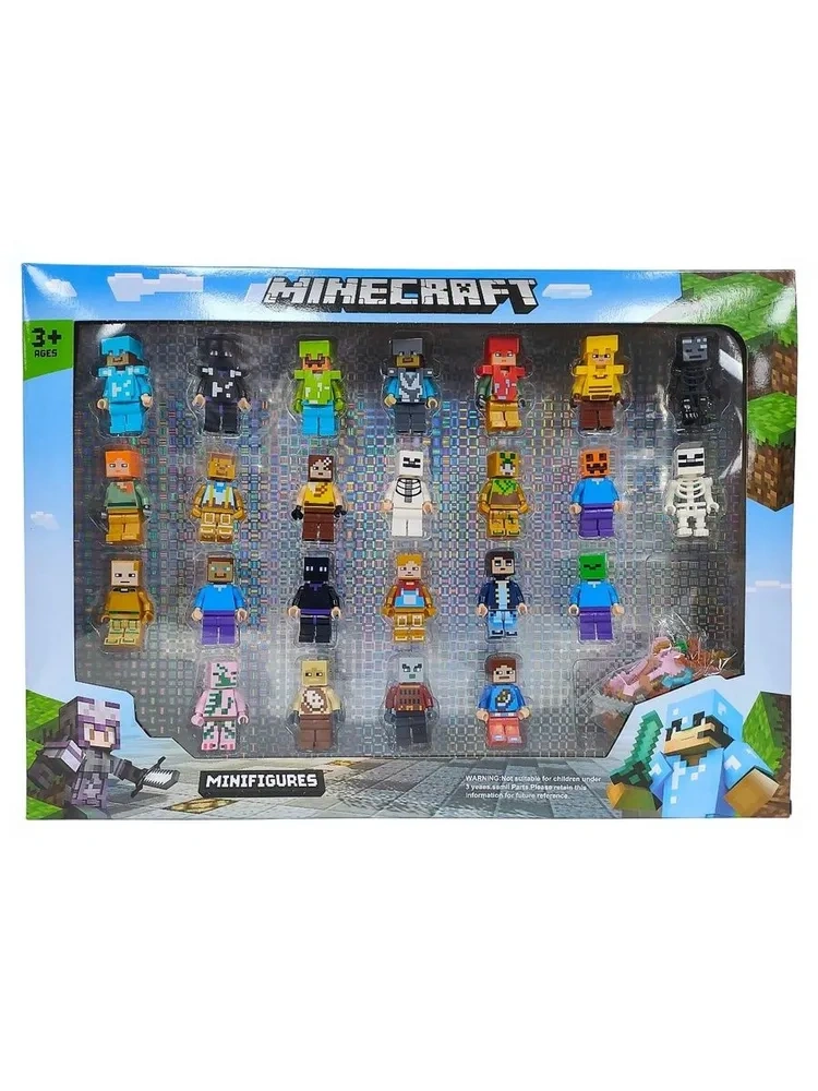 Комплектація набору мініфігурок Minecraft 24 шт