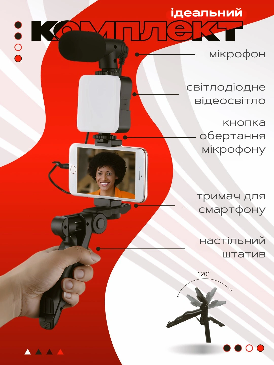 Комплектація набору для зйомки 4 в 1