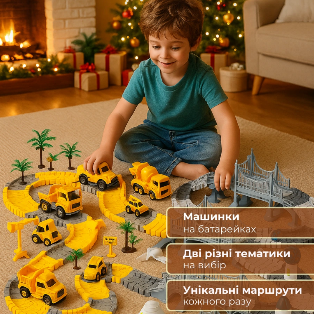 Дитячі гнучкі автотреки (2 тематики)