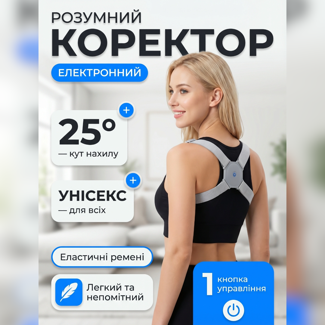 Розумний коректор постави з вібрацією