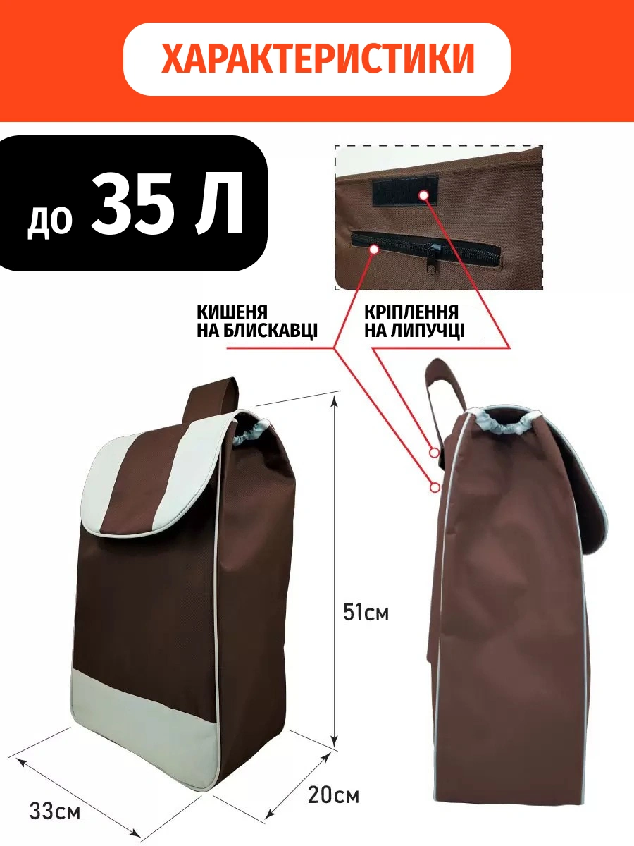Сумка на колесах для сходів 30Л