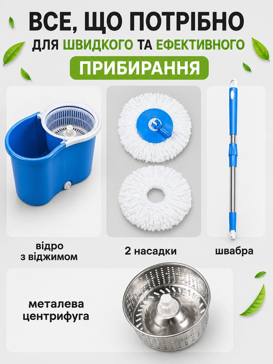 Турбо швабра Spin MOP 360 з відром