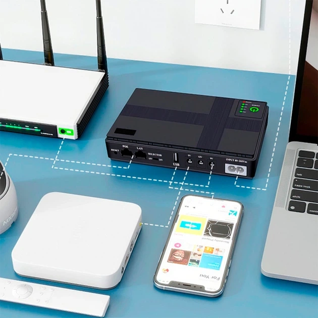 Джерело безперебійного живлення (UPS) для WI-Fi роутера DC1018P 10400maH 5/9/12V