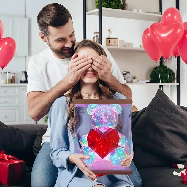 Світлодіодний ведмедик з серцем Love Bear